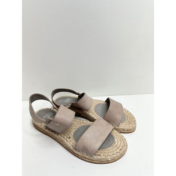 Eileen Fisher Sandals Womens Size 6 Gray Slingback Espadrille Shoes - Picture 2 of 7